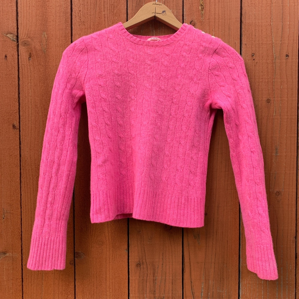 J Crew | Preppy Knit Cashmere Crop Top Sweater